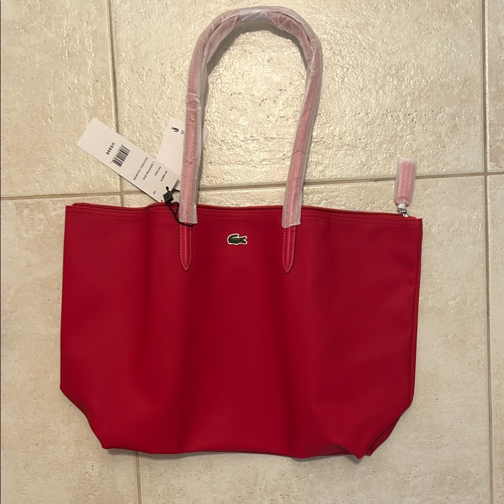Lacoste Vibrant Red Tote Bag